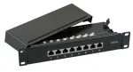 EFB Elektronik Mini Patch Panel STP Cat.6 8xRJ45 10 Inch 1U Black RAL 9005