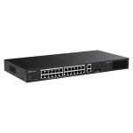 RUIJIE RG-ES228GS-LP 24 prievadų PoE+ gigabitinis valdomas jungiklis su 2 uplink ir 2 SFP lizdais