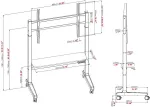 VISION VFM-F15M Motorizuotas grindinis stovas ekranams 40-86 colių, VESA iki 800x600, auk&scaron;čio reguliavimas 400 mm, juodas