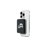 Karl Lagerfeld belaidis power bank 5000 mAh 15 W MagSafe juodas Karl & Choupette galvos smeigtukas KF002166