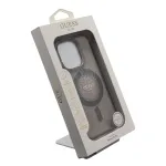 Guess GUHMP16LPFTDTEK kietasis dėklas, skirtas Apple iPhone 16 Pro 6,3 colio, juodas, su cirkoniais, MagSafe