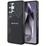 Etui AMG Double Layer Rhombs MagSafe, skirtas Samsung Galaxy S25 Ultra, juodai raudonas
