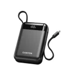 Canyon OnPower 204 20000 mAh Power Bank su USB-C ir Lightning kabeliais, juoda