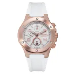 BOBROFF BF1002M25 Unisex Quartz Analog Watch 43mm Stainless Steel Black Dial Leather Strap