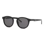 Philipp Plein Sport SSP035-520700 Vyri&scaron;ki Akiniai Nuo Saulės Juodas Rėmelis Pilki Lę&scaron;iai 52mm