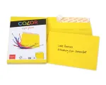 ELCO Color vokas C6 (114 x 162 mm), be langelio, su lipnia juostele, 100 g/m&sup2;, geltona, 25 vnt. (74634.72)
