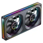 Ventiliatorių rinkinys 120mm x2 ARGB PWM, Jonsbo ZA-240 Infinity Mirror 240mm juodas