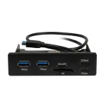 Inter-Tech Argus CI-22 vidinis kortelių skaitytuvas 3,5 inch lizdui, USB 2.0, daugiaformatis &ndash; juodas
