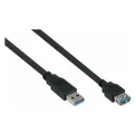 Kabelmeister USB 3.0 ilginimo laidas, 3 m, juodas, Type-A ki&scaron;tukas į lizdą, UL sertifikuotas