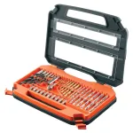 BLACK & DECKER A7231-XJ 76 vnt. titano grąžtų rinkinys metalui ir mūrui, 1,5&ndash;8 mm