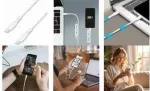 LogiLink CU0265 USB 2.0 Type-C laidas, 3 m, baltas, 480 Mbps, 60W įkrovimas