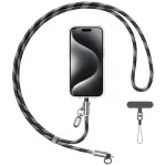 USAMS SJ746 30W USB-C į Lightning telefono lanyard įkrovimo laidas 1,2 m juodas