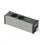 SCHNEIDER ELECTRIC UNICA SYSTEM+ MOD.UNIT 2XSCHUKO+USBA/C ANTRACITAS/PILKA