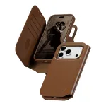 CARE by PanzerGlass Tango 2-in-1 dėklas su pinigine, rudas, su MagSafe, skirtas iPhone 17 Pro