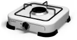 Brock GS 001 W vienos degiklio dujinė viryklė, 1,5 kW, rankinis uždegimas, emaliuotas plienas, balta