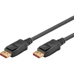 DisplayPort 2.1 laidas, sertifikuotas, 16K @ 60Hz, 80 Gbit/s (juodas, 1 metras, VESA sertifikatas)