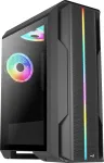 Aerocool Splinter Duo-G-BK-v1 ATX Mid Tower korpusas, grūdintas stiklas, juodas