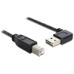 DeLOCK Easy USB kabelis &ndash; USB A (M) kairė/de&scaron;inė lenktas, reversinis į USB B (M) &ndash; USB 2.0 &ndash; 50 cm &ndash; juodas (85167)
