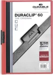 DURABLE DURACLIP 60 A4 dokumentų segtuvas su spaustuku, juodas, permatomu vir&scaron;eliu, 60 lapų talpa, neslystantis spyruoklinis spaustukas, 25 vnt. paketas 220903