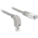 DeLOCK 85873 &ndash; Patch laidas RJ-45 (M) žemyn kampu į RJ-45 (M) &ndash; 50 cm &ndash; S/FTP &ndash; CAT 6a &ndash; ekranuotas, be halogenų &ndash; pilkas