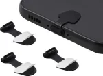 Renkforce USB-C dulkių apsauga mobiliesiems įrenginiams, 3 dalių rinkinys, juoda (RF-7260818)