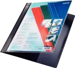 LEITZ Exquisit prezentacinė aplankas su priekine ki&scaron;ene, A4 padidinto formato, PVC kietoji plėvelė, juodas, permatomas vir&scaron;elis 4193-00-95