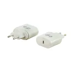 E+P AC211 1 prievado USB-C sieninis įkroviklis 25W USB PD 3.0 PPS baltas