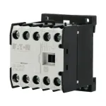 Eaton DILEEM-10 mini kontaktorius - 3 polių, 230 V AC ritė, 9 A, 4 kW, 1 NO pagalbinis, DIN bėgelio montavimas, IP20, juodas/baltas 056674