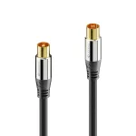 PURELINK Sonero antenos kabelis 2m S-AC000-020 Premium, koaksialinis vyri&scaron;kas į moteri&scaron;ką, 75 Ohm, dvigubai ekranuotas, baltas