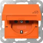 Gira SCHUKO lizdas su atlenkiamu dangteliu, padidinta apsauga nuo prisilietimo, oranžinis 4454109