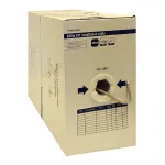 DSIT Alfaco Cat5e F/UTP kietos &scaron;erdies tinklo kabelis 305 m ritėje, pilkas, LSZH, Eca