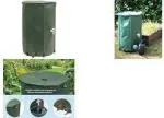 EDA R&Eacute;CUP'O 250 L lietaus vandens surinkimo statinė, žalia, 600 mm skersmens, sulankstoma, atspari UV spinduliams 010982 V.CA