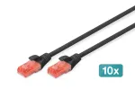Tinklo kabelis Digitus CAT 6 U/UTP 0,5 m RJ-45 Juodas