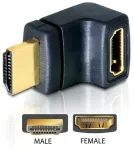 HDMI adapteris DeLOCK 65072 HDMI ki&scaron;tukas į HDMI lizdą 90&deg; į vir&scaron;ų