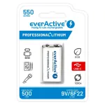 Įkraunama baterija everActive 6F22/9V Li-ion 550 mAh su USB TYPE C