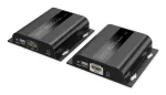 DIGITUS HDMI IP Extender rinkinys &ndash; 4K/60Hz 120/200 m, PoE, Vienas į Daug, CAT, Juoda
