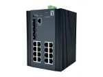 LevelOne IGU-2071 20 prievadų L2+ valdomas pramoninis gigabitinis tinklo jungiklis, 16x 1GbE RJ45, 4x 1/2.5GbE SFP, DIN bėgelis, -40&deg;C iki 80&deg;C