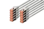 DIGITUS Patch kabelis - CAT6 - S/FTP - Apsauga nuo užkabinimo - 50 cm - pilkas - 10 vnt.