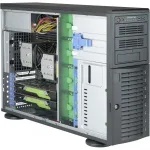 Super Micro Supermicro SC743 AC-1K26B-SQ - Bok&scaron;tinis korpusas - 4U - Extended ATX - SAS - kar&scaron;to keitimo - 1200 W - juodas - USB (CSE-743AC-1K26B-SQ)