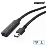 Microconnect USB3.0AAF15A aktyvus USB 3.2 Gen 1 prailginimo kabelis su integruotu kartotuvu, USB-A (ki&scaron;tukas) į USB-A (lizdas), 15 m, juodas