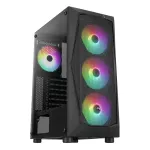 Korpusas Aerocool Falcon ARGB Midi Tower juodas