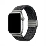 GUAN Premium dirželis Apple Watch 38/40/41/42mm &mdash; juodai pilkas silikoninis keitiklis