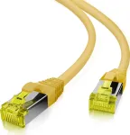 Tinklo kabelis Helos 263786 25m Cat6a S/FTP Geltonas