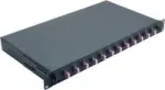 Tinklo kabelis Helos LWL 19 colių Splice Box 12 x LC Duplex OM4 375559 juoda