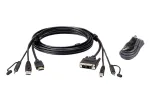 ATEN 2L-7D02DHX2 HDMI-DVI-D USB garso kabelio rinkinys, 1,8 m