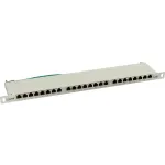 InLine Patch Panel Cat.6 24 prievadų 19 colių 0,5U &scaron;viesiai pilkas RAL7035