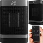Extralink keraminis elektrinis bok&scaron;tinis &scaron;ildytuvas 1500W su LED ir nuotolinio valdymo pultu