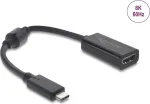USB Type-C į HDMI adapteris DELOCK 8K 60 Hz HDR HDCP (DP Alt Mode) juodas