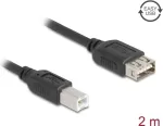 USB 2.0 laidas DELOCK 81531 &mdash; 2 m, USB B į USB A, juodas, auksuoti kontaktai