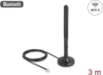 Delock 10039 WiFi 6 antena RP-SMA male 3 dBi daugiakryptė, RG-174 kabelis 3 m